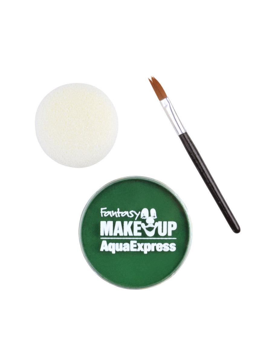 Rubies Aqua Makeup Green 15g Sponge + Brush Schminke