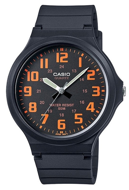 CASIO COLLECTION & VINTAGE CASIO COLLECTION SIMPLE Armbanduhr MW-240-4BVDF orange – Produktansicht