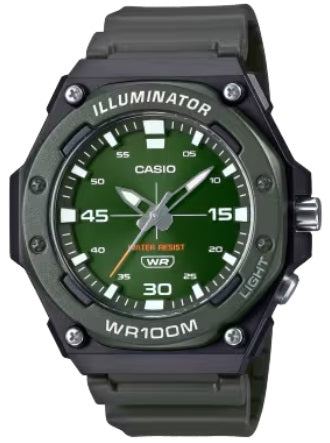 CASIO COLLECTION & VINTAGE Casio Sport Diver Illuminator WR 100M Army Green Armbanduhr – Produktansicht