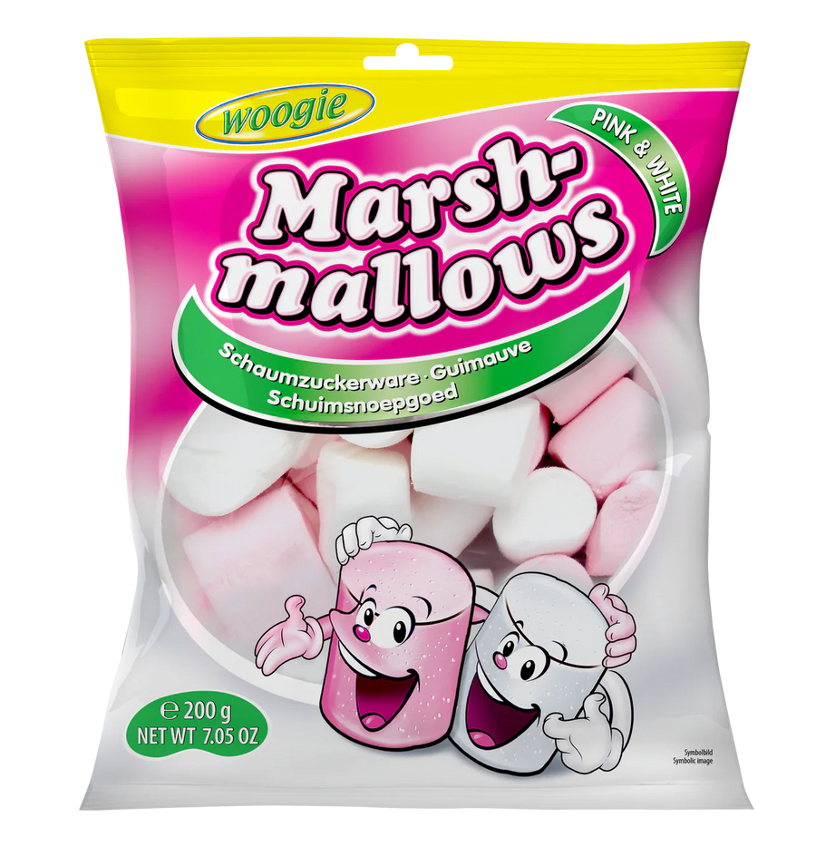 Woogie Marshmallows Pink & White 200g