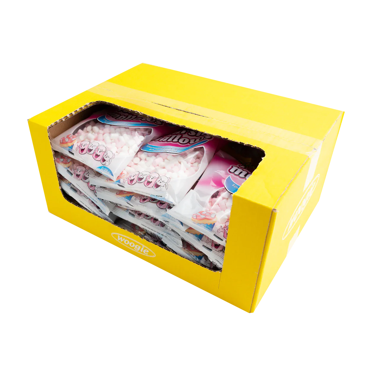 Woogie Mini Marshmallows Pink & Weiss 100g – Detailansicht