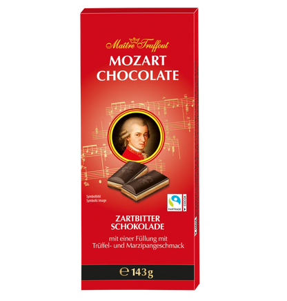 Maître Truffout Mozart Zartbitterschokolade 143 g - Mozart Tafel von Maître Truffout