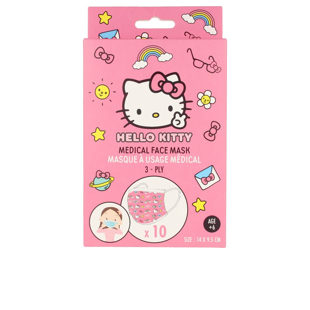 HELLO KITTY mascarilla quirúrgica infantil 10 pz