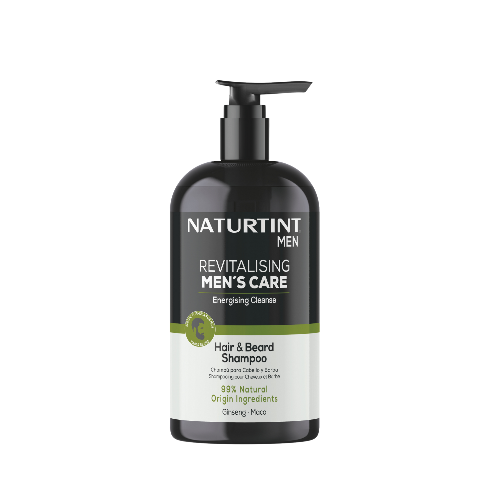 NATURTINT NATURTINT Revitalising Men's Care Shampoo für Haar und Bart 500 ml Reinigung Haarfarbe
