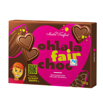 Maître Truffout Ohlala Herzpralinen mit Haselnusscremefüllung 110 g