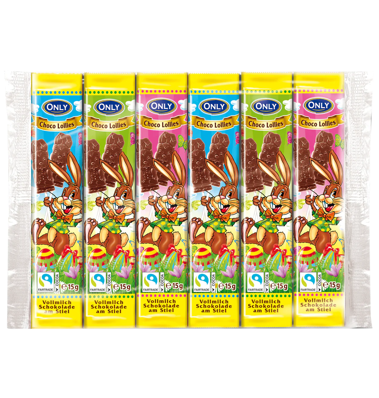 Ostern Vollmilchschoko Lollies am Stiel 6x15g