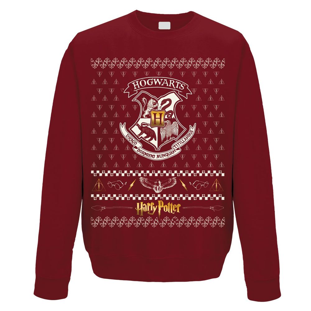 Rubies Harry Potter Xmas Crest Crewneck Sweatshirt für Erwachsene in Grösse M