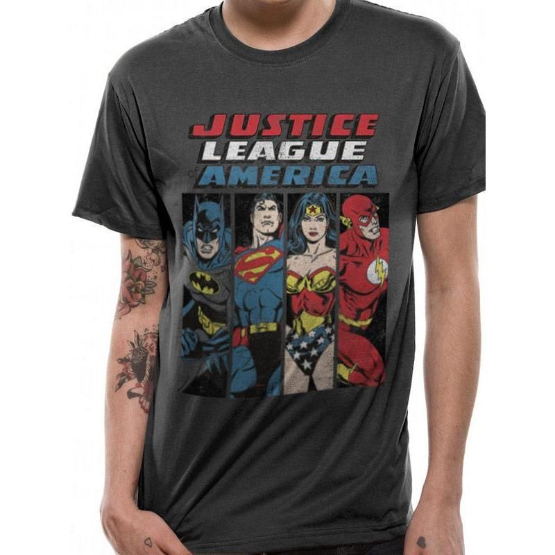 Rubies Justice League (DC) Justice League Line Up Unisex T-Shirt T-Shirts