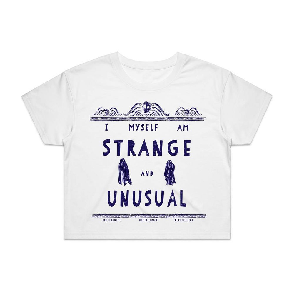 Rubies Beetlejuice Strange And Unusual Crop Top T-Shirts für Damen