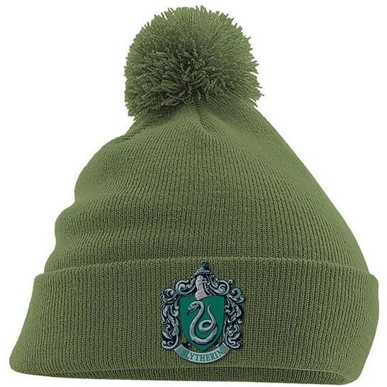 Rubies Harry Potter Sytherin Crest Pom Beanie Green Headwear Kostümzubehör für Unisex