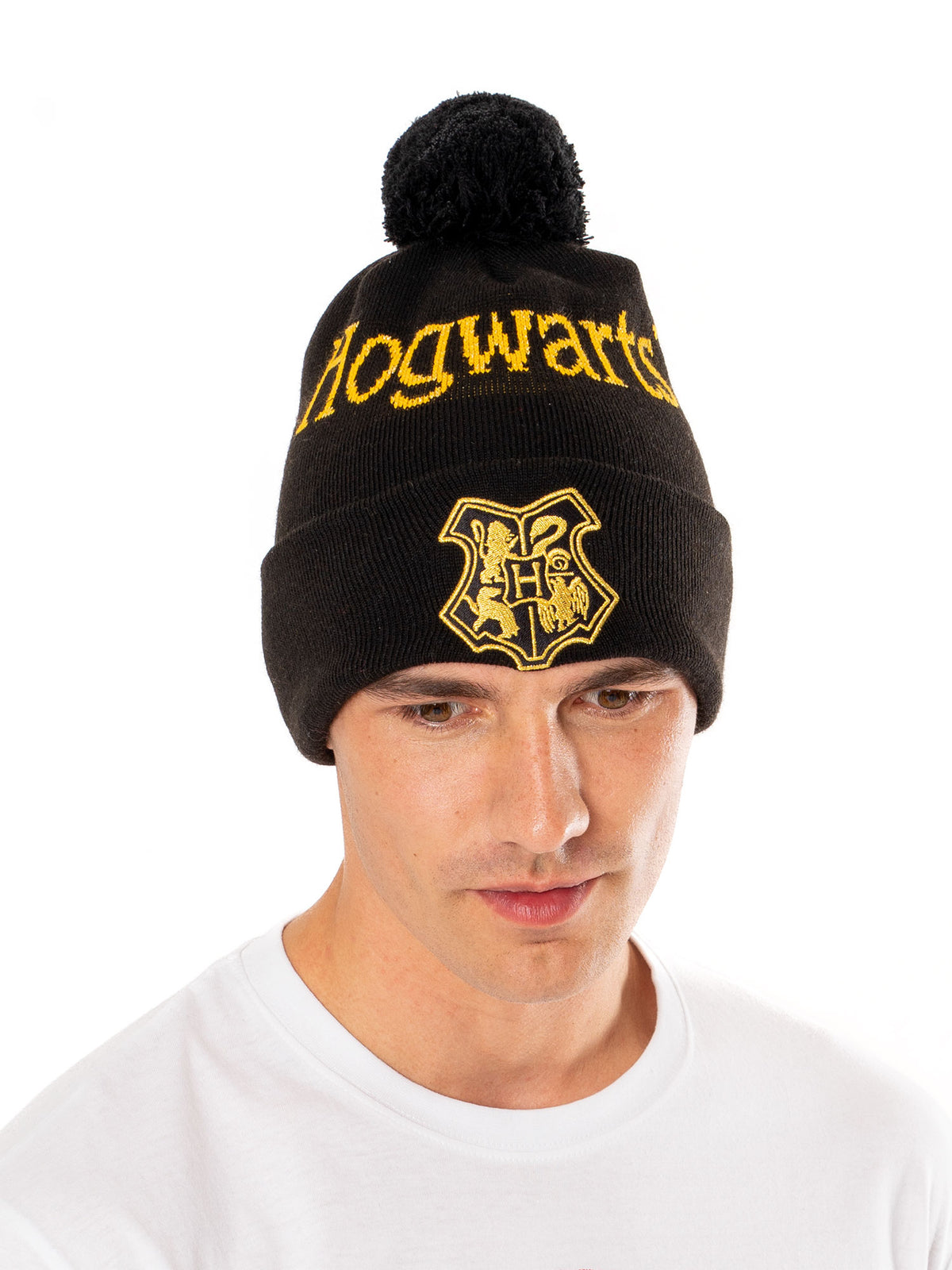 Rubies Harry Potter Hogwarts Beanie schwarz gold – Produktansicht