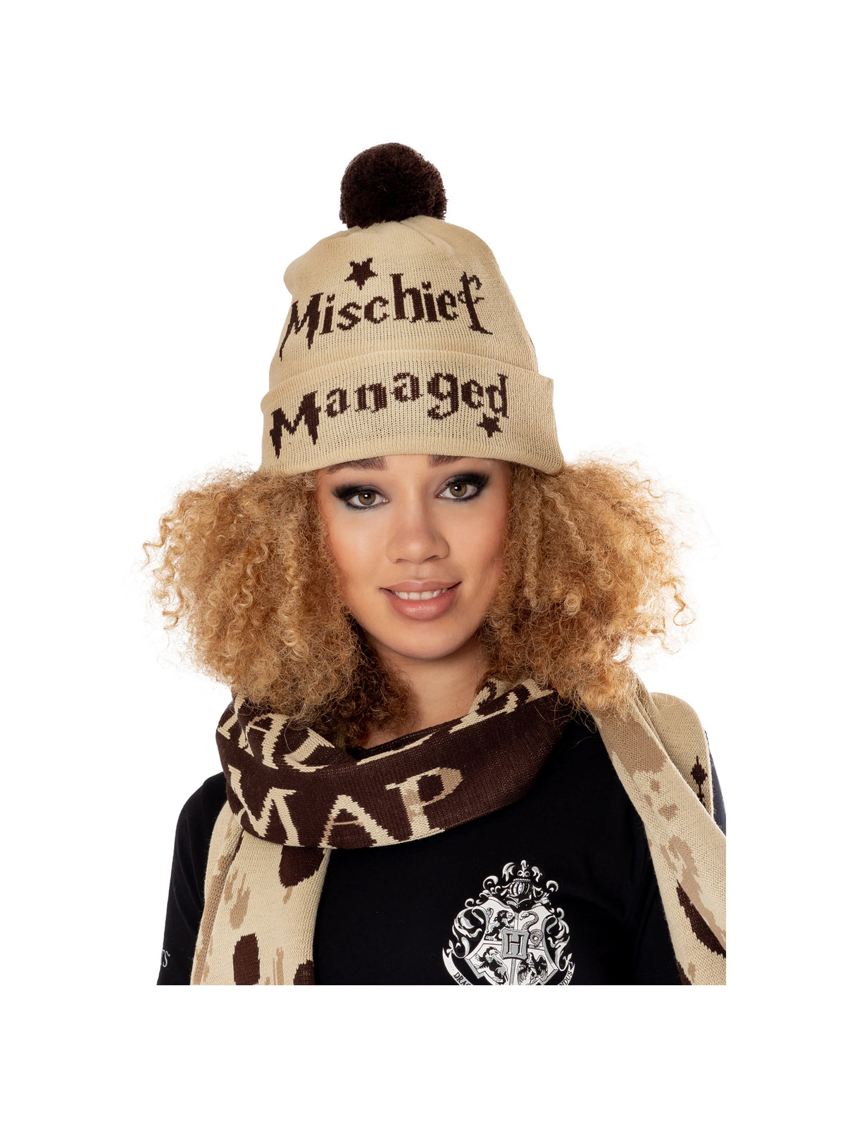 Harry Potter Marauder's Map Beanie von Rubies als Kostümzubehör