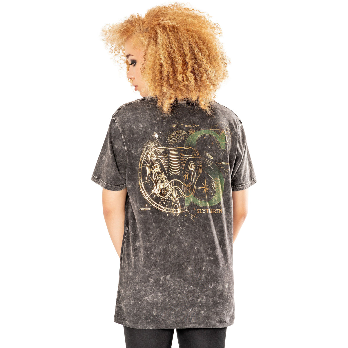 Rubies Slytherin Acid Wash Harry Potter Unisex T-Shirt T-Shirts