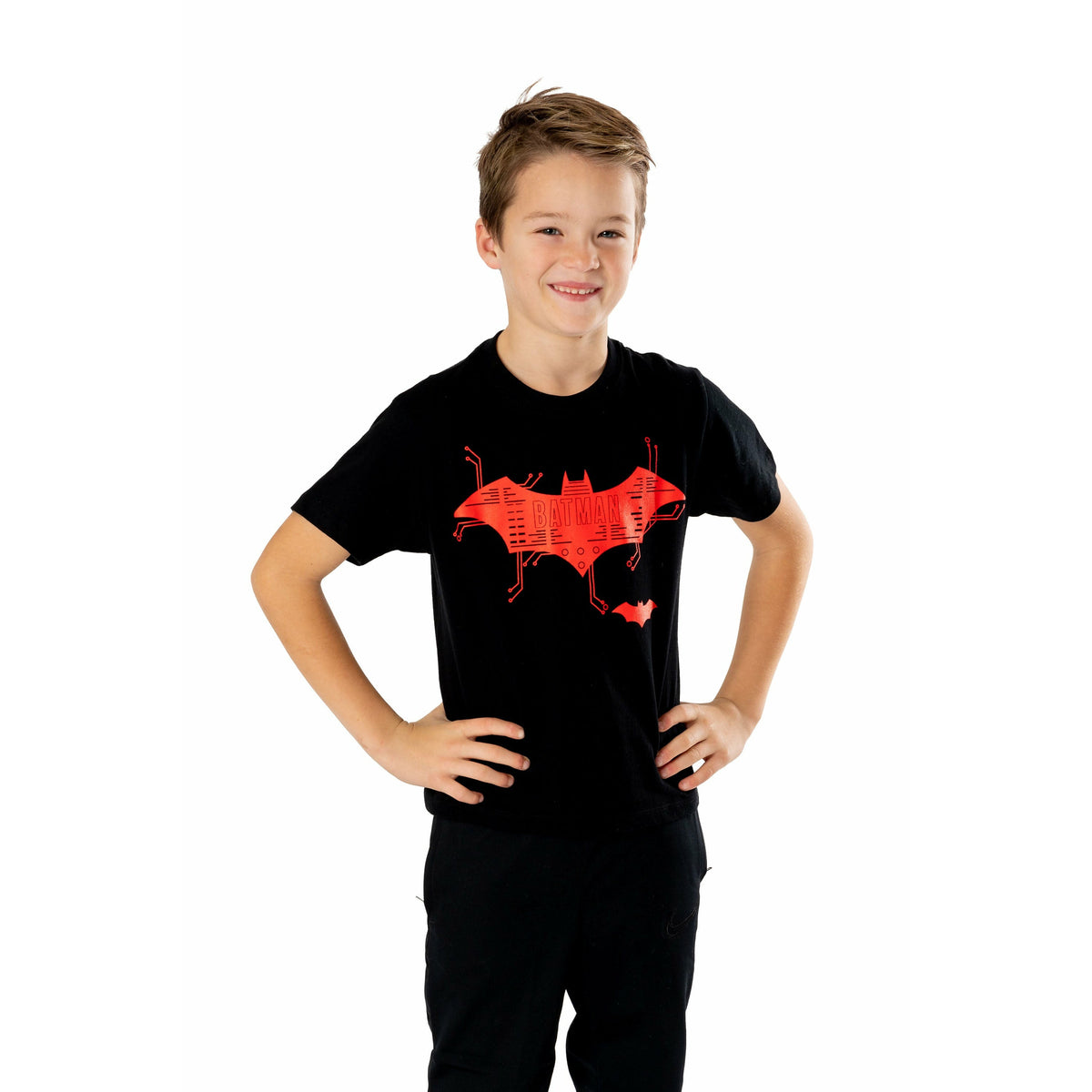 Rubies Batman (DC) Batman Kids Black Tech Logo T-Shirt T-Shirts für Unisex