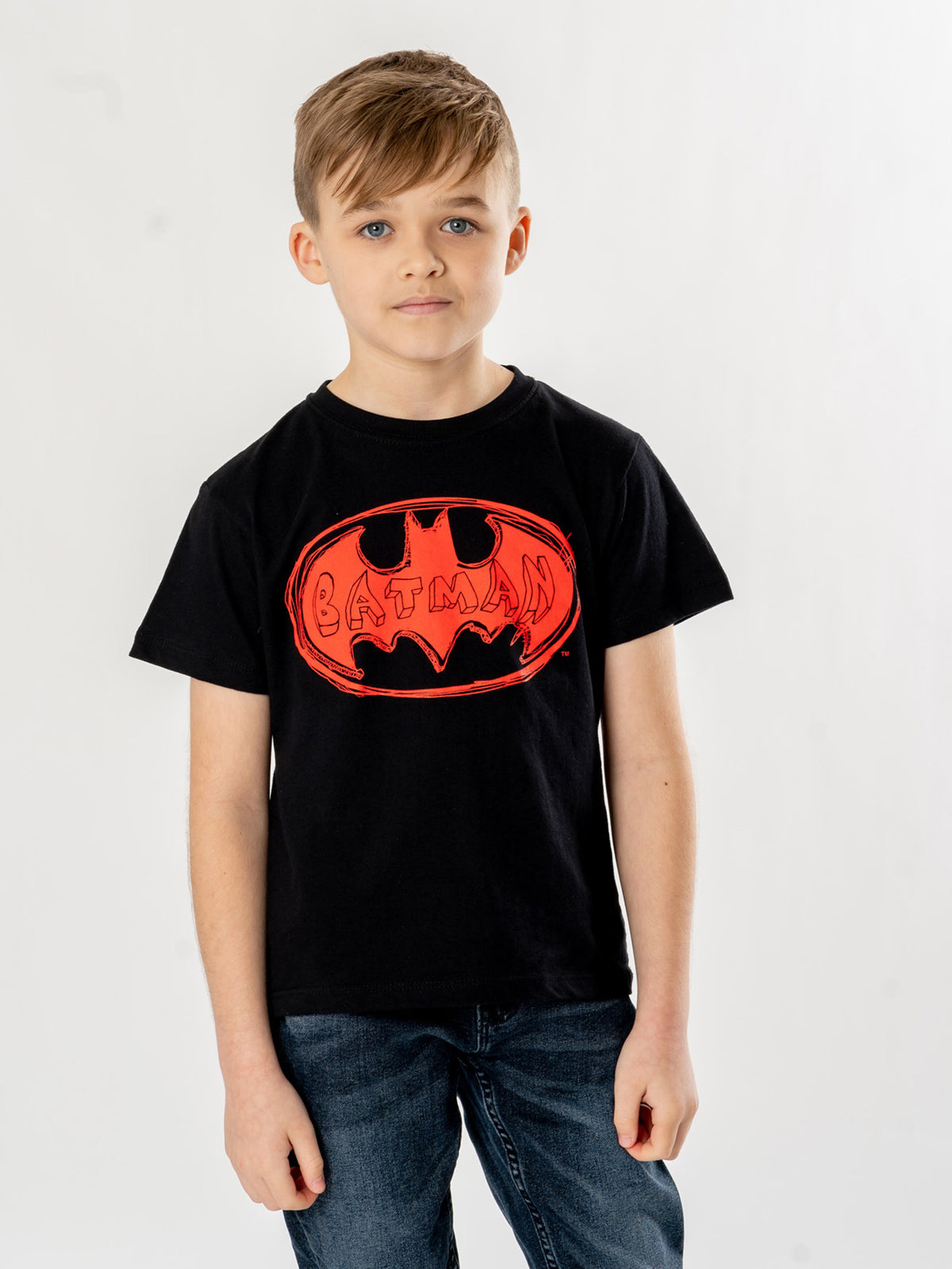Rubies Batman (DC) Batman Kids Black Red Batsign T-Shirt T-Shirts für Unisex