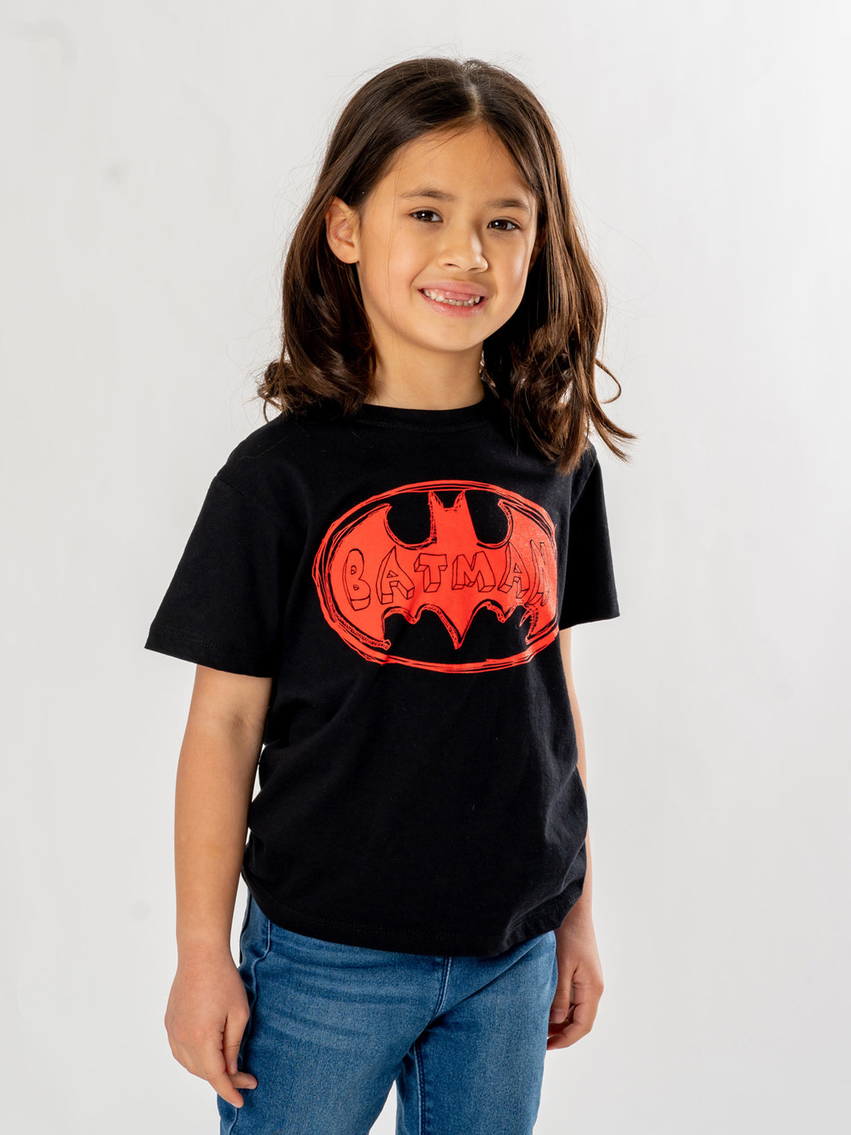 Rubies Batman (DC) Batman Kids Black Red Batsign T-Shirt T-Shirts für Unisex