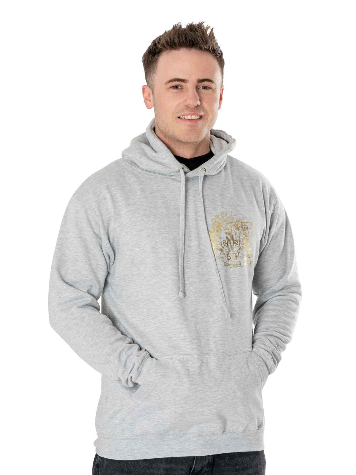 Rubies Harry Potter Unisex Grey Marl Hufflepuff Zodiac Hoodie Hoodies