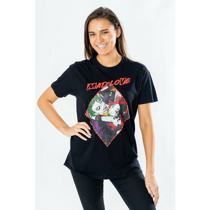 Rubies Harley Quinn Adult Black Mad Love T-Shirt T-Shirts für Unisex