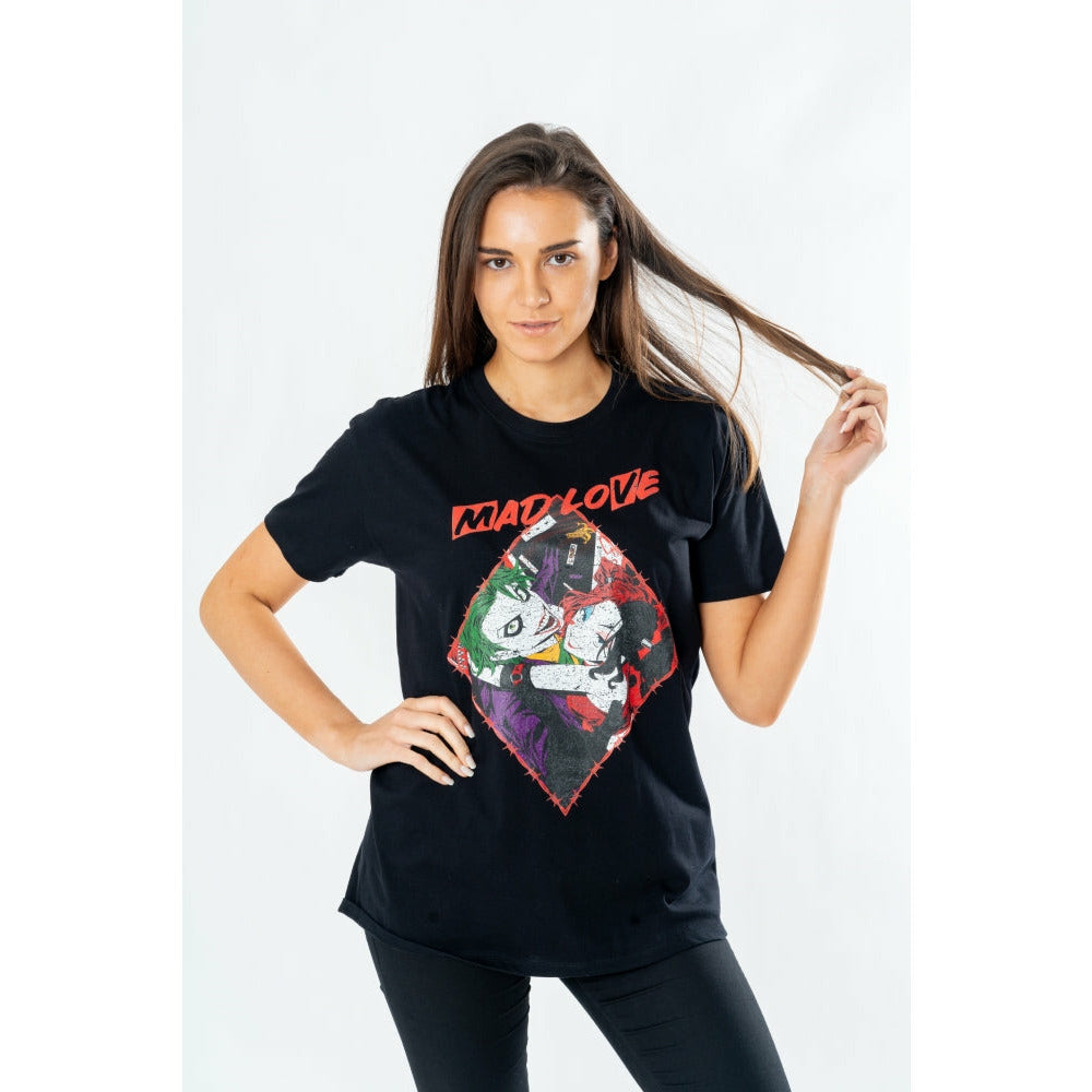 Rubies Harley Quinn Adult Black Mad Love T-Shirt T-Shirts für Unisex