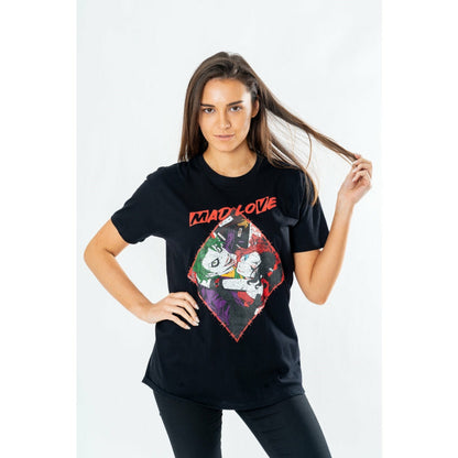 Rubies Harley Quinn Adult Black Mad Love T-Shirt T-Shirts für Unisex