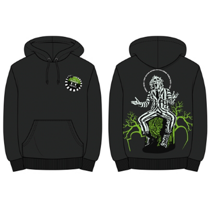 Rubies Beetlejuice Adult Unisex Black Front and Back World Tour Hoodie Hoodies & Sweatshirts