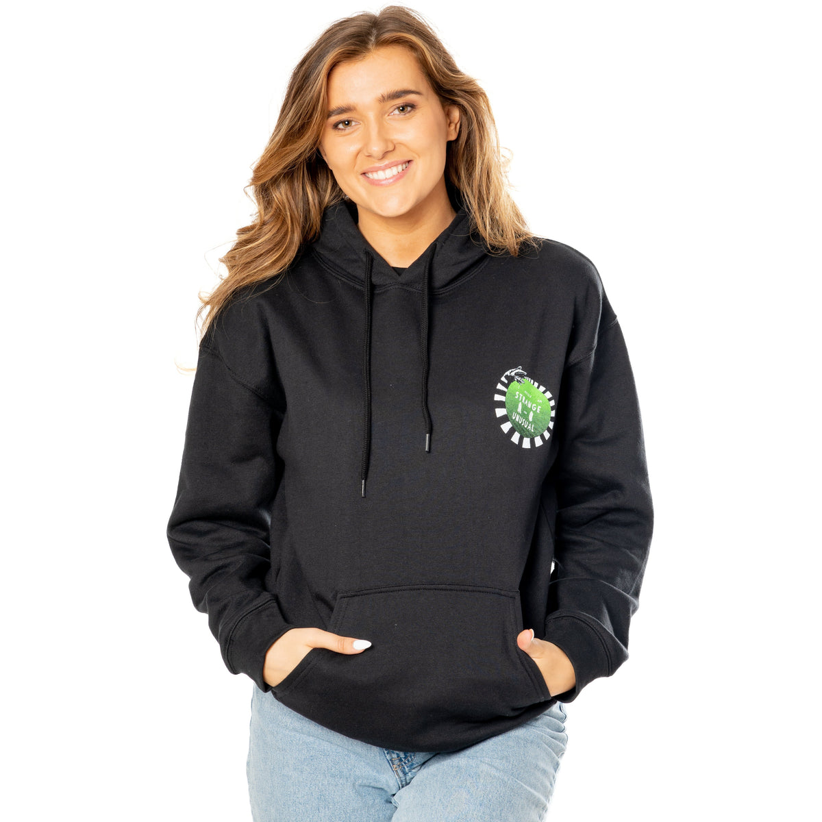Rubies Beetlejuice Adult Unisex Black Front and Back World Tour Hoodie Hoodies & Sweatshirts