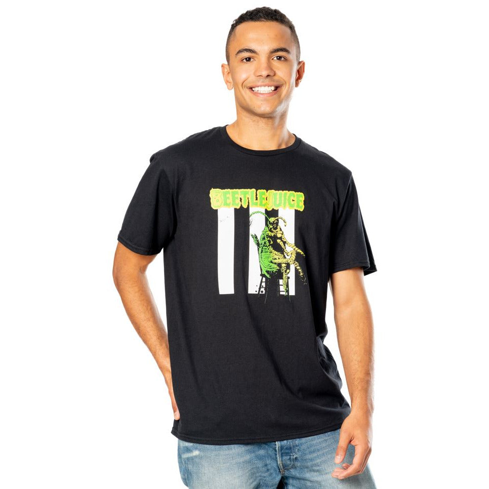 Rubies Beetlejuice Adult Unisex Black Beetle T-Shirt T-Shirts
