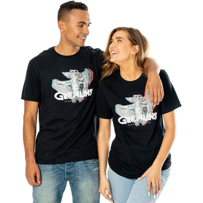 Rubies Stripe Gremlins Adult Unisex Black Flasher T-Shirt T-Shirts