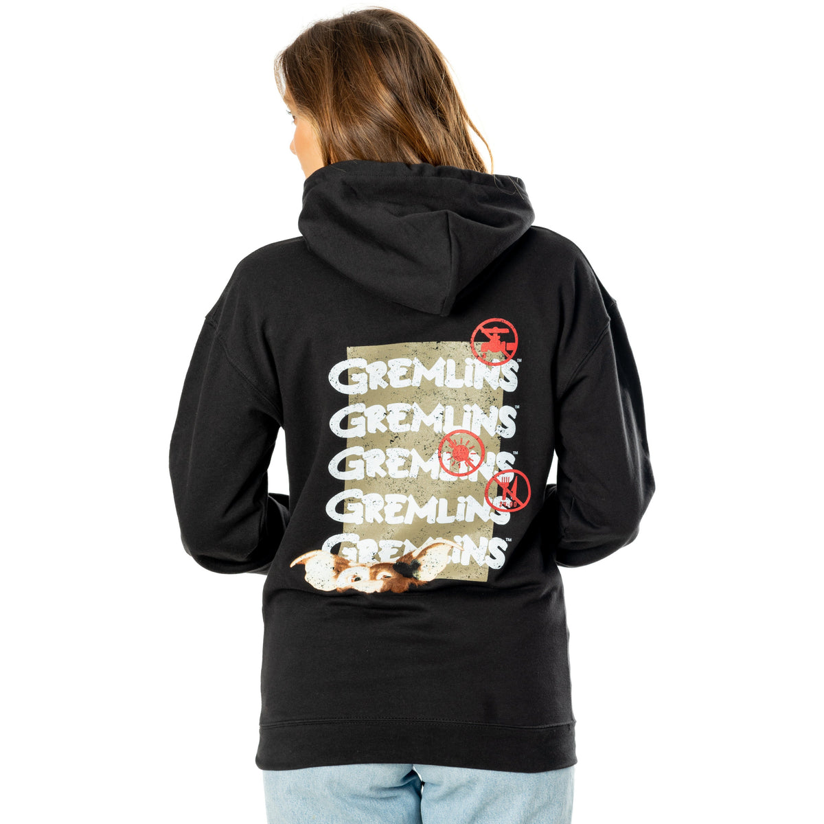 Rubies Gizmo Gremlins Adult Unisex Black Front and Back Tear-Away Hoodie Hoodies & Sweatshirts