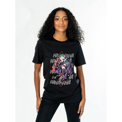 Rubies Harley Quinn Joker Black Adult Anime Diamond T-Shirt T-Shirts für Unisex