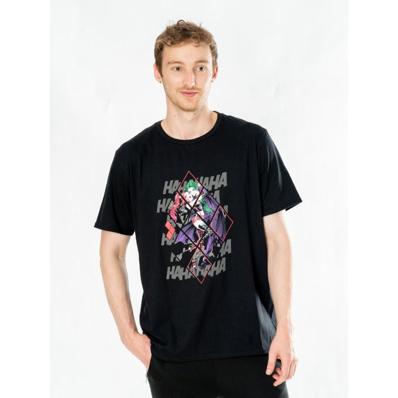 Rubies Harley Quinn Joker Black Adult Anime Diamond T-Shirt T-Shirts für Unisex