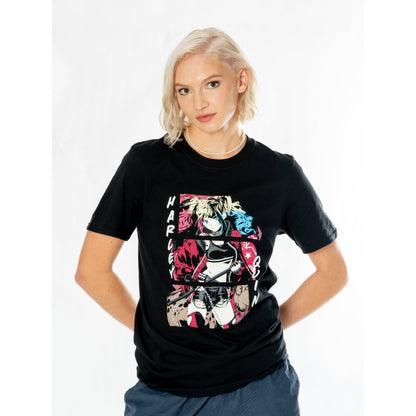 Rubies Harley Quinn Black Adult Anime Comic T-Shirt T-Shirts für Unisex