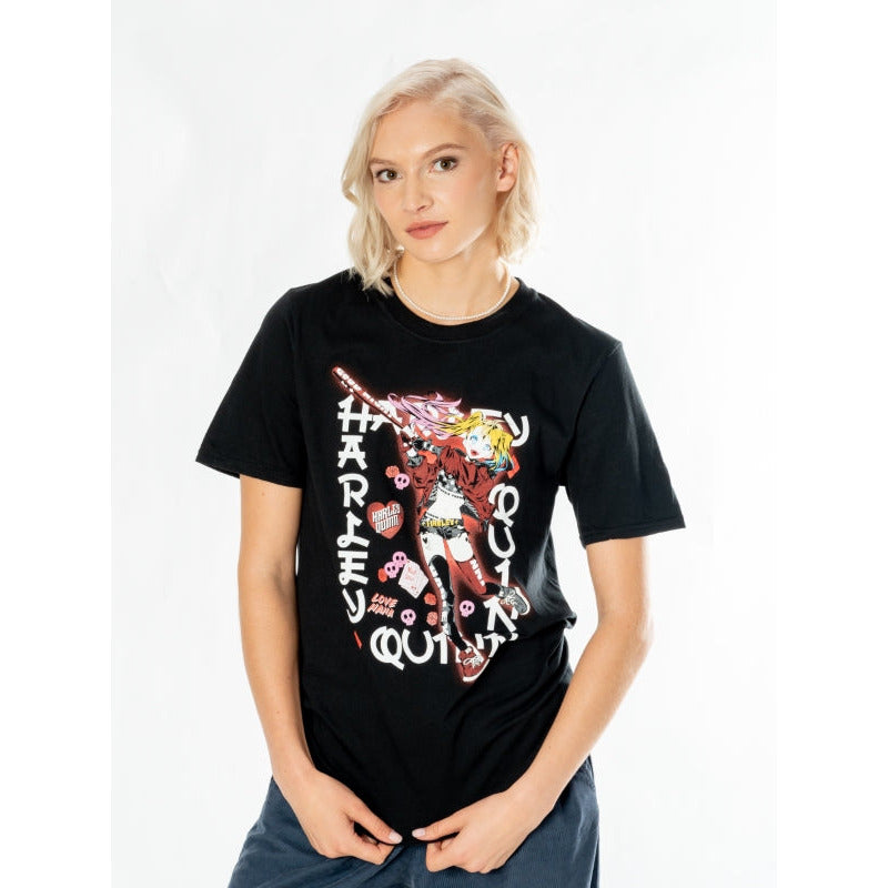 Rubies Harley Quinn Black Adult Anime Good Night T-Shirt T-Shirts für Unisex