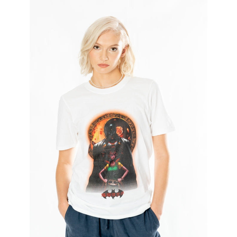 Weisses Batman T-Shirt von Rubies für Erwachsene – Produktansicht