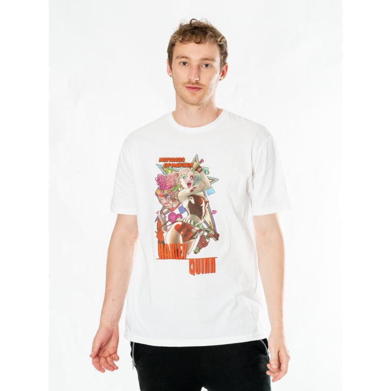 Rubies Harley Quinn White Adult Anime Mayhem T-Shirt T-Shirts für Unisex