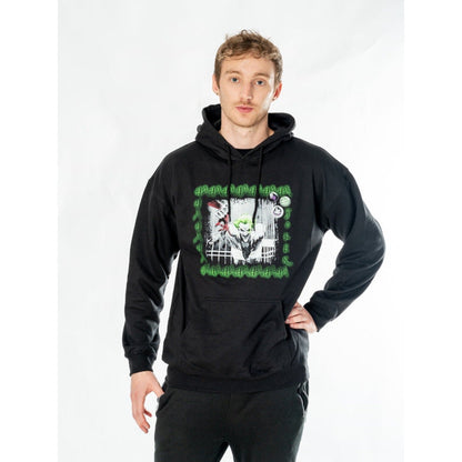 Schwarzer Joker Hoodie für Erwachsene von Rubies – Detailansicht