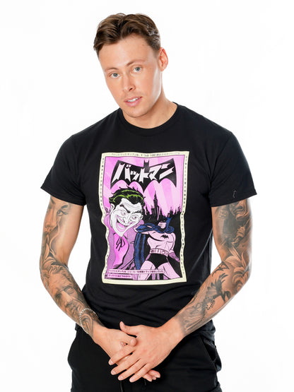 Rubies Joker (DC) Batman Joker Anime Poster T-Shirt für Unisex – Detailansicht