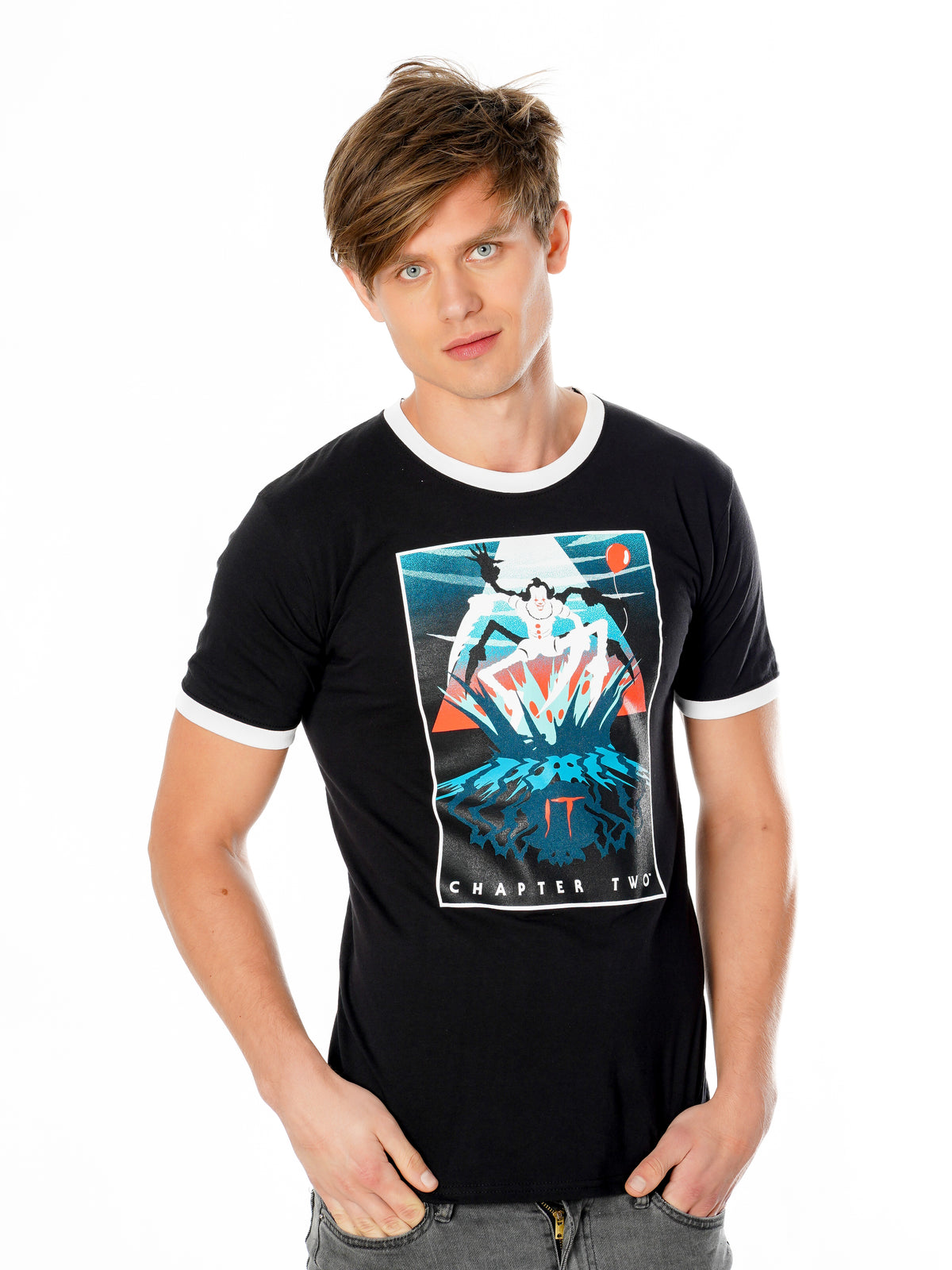 Rubies IT Pennywise Vintage Sewer Monster T-Shirt für Unisex – Detailansicht
