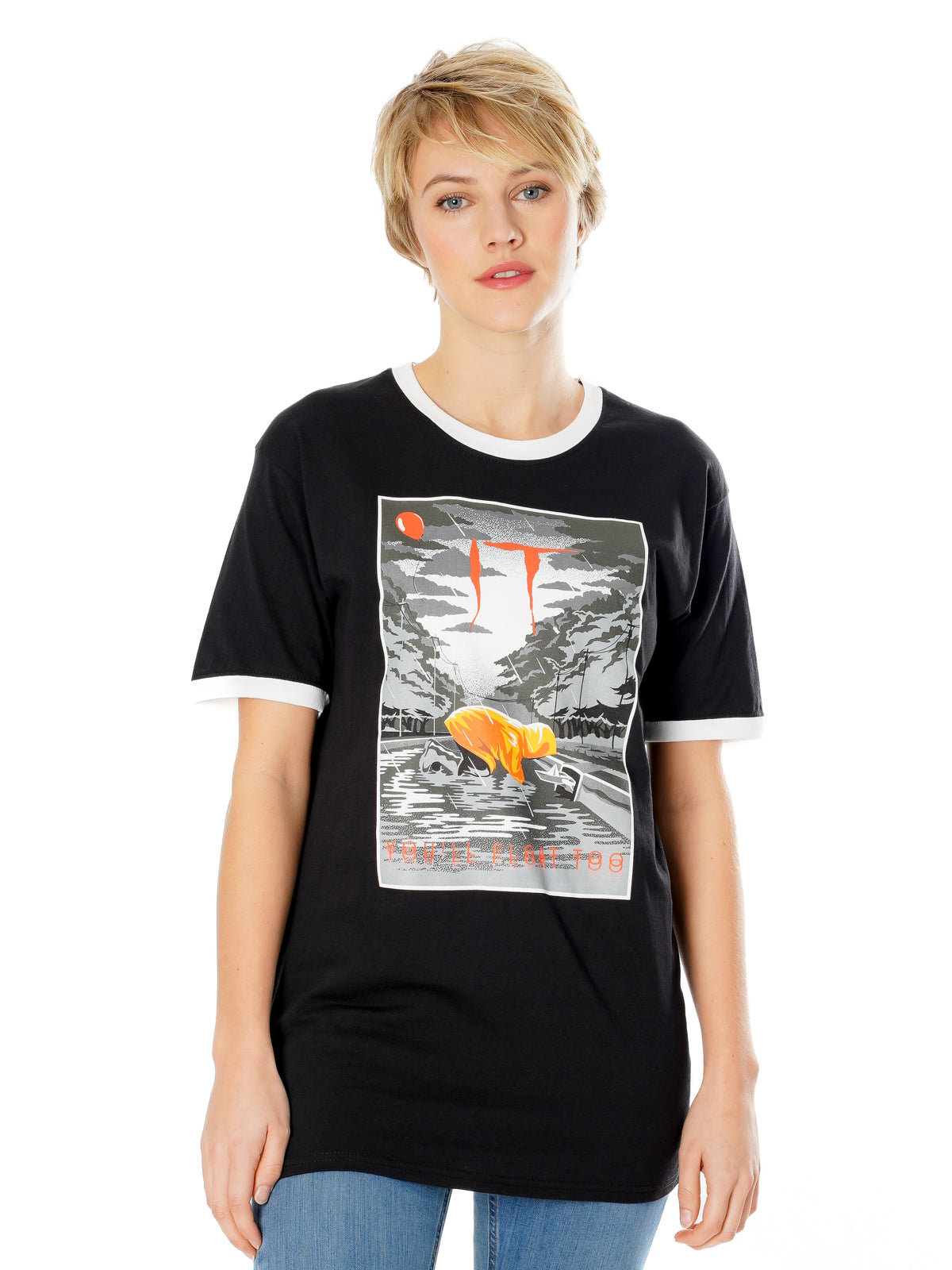 IT Pennywise T-Shirt «You'll Float Too» von Rubies – Produktansicht
