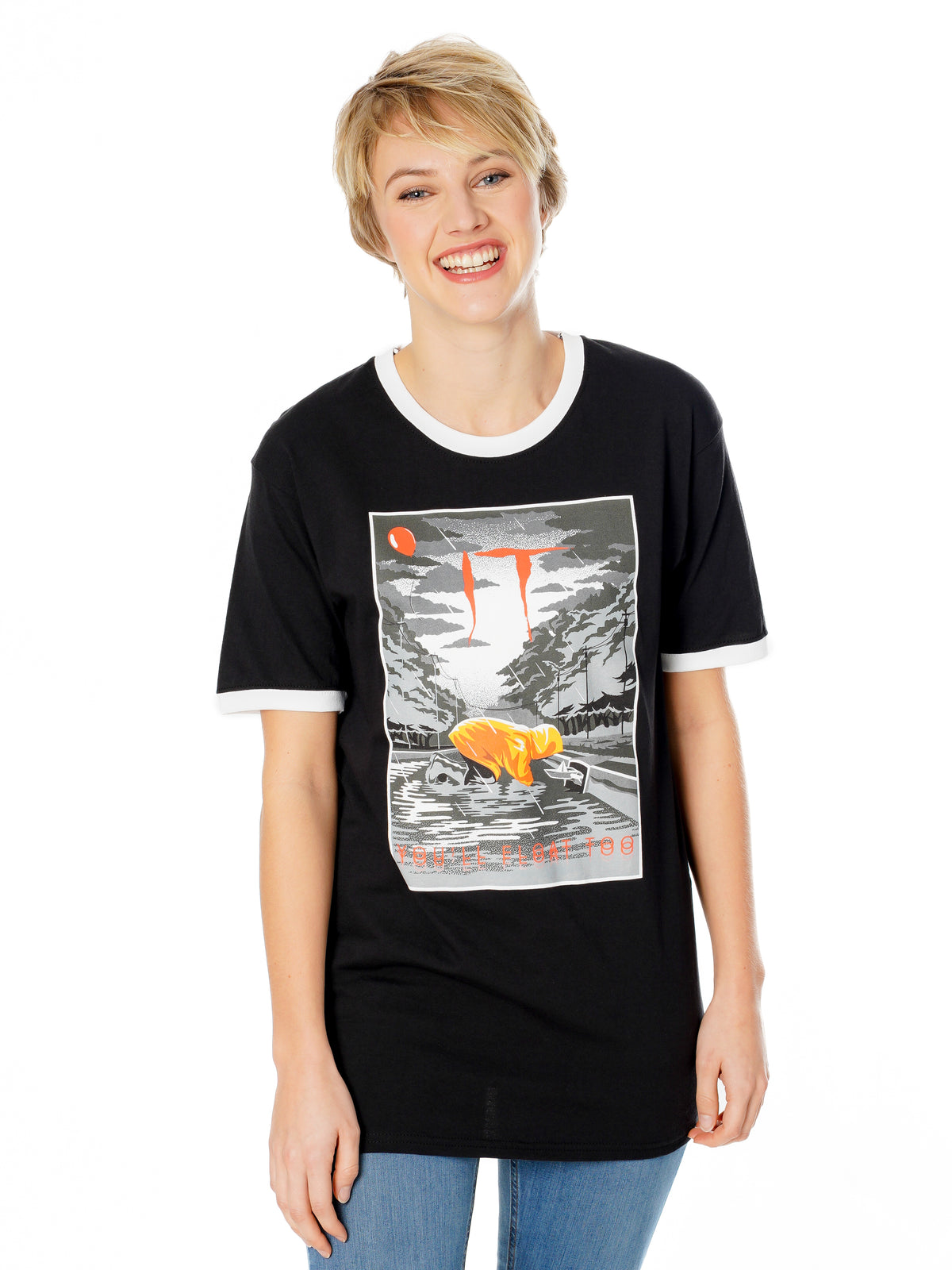 IT Pennywise T-Shirt «You'll Float Too» von Rubies – Detailansicht