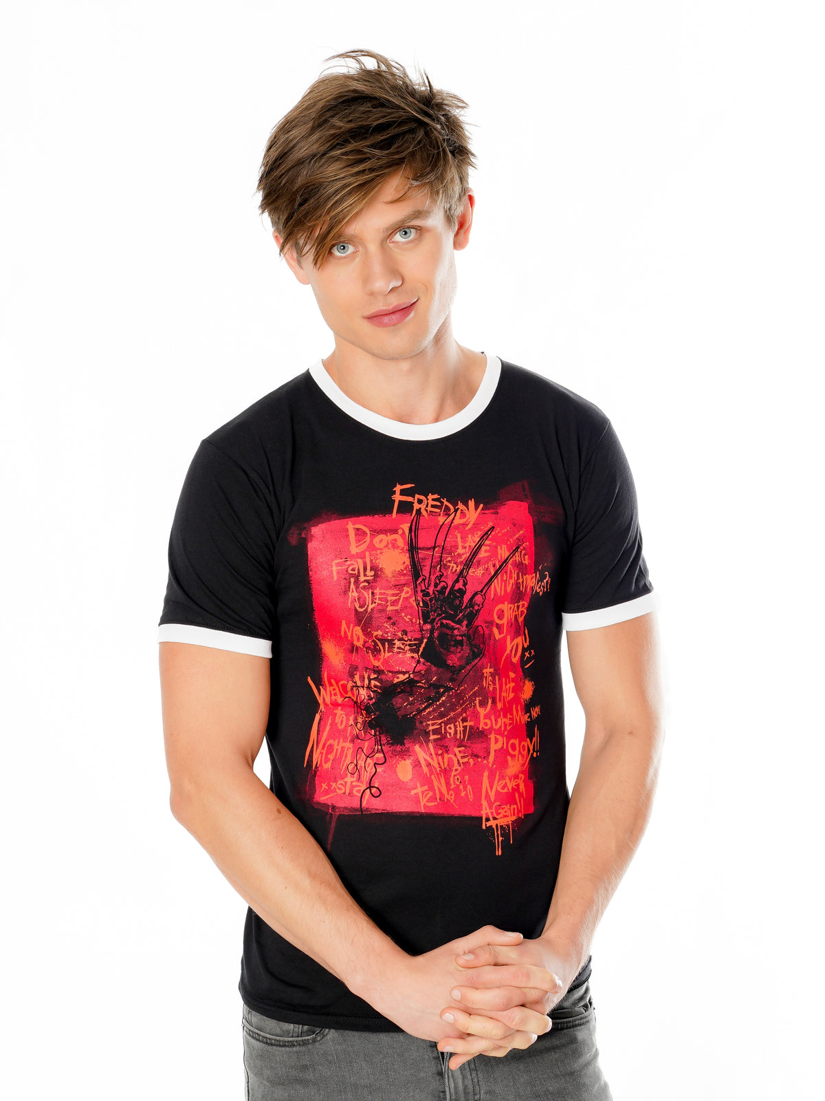 Rubies Freddy-Krueger-T-Shirt mit Krallenmotiv aus Nightmare on Elm Street – Detailansicht