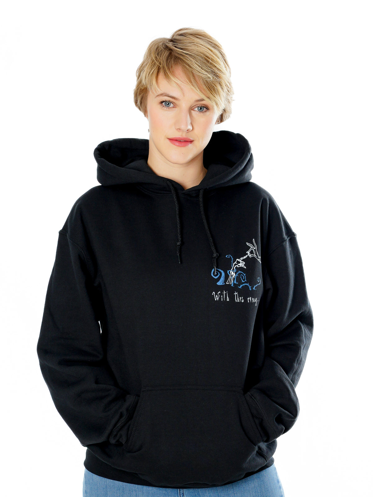 Rubies Corpse Bride Hoodie With This Ring Reverse für Erwachsene – Seitenansicht