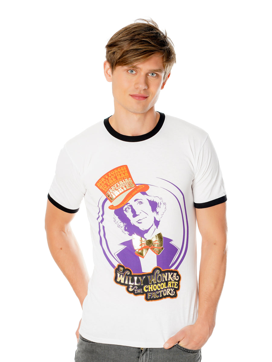 Rubies Willy Wonka & The Chocolate Factory Willy Wonka Bowtie And Top Hat T-shirt T-Shirts für Unisex