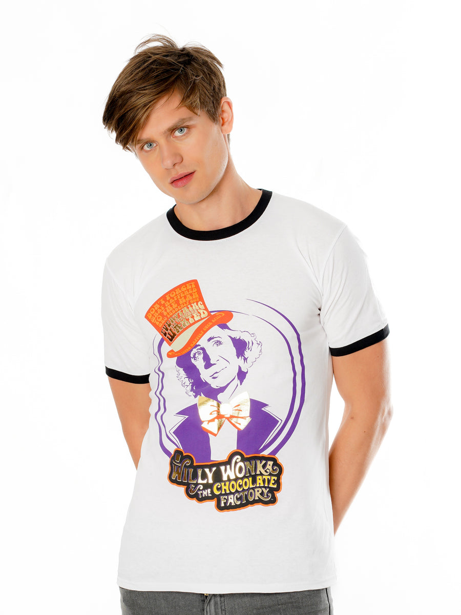 Rubies Willy Wonka & The Chocolate Factory Willy Wonka Bowtie And Top Hat T-shirt T-Shirts für Unisex