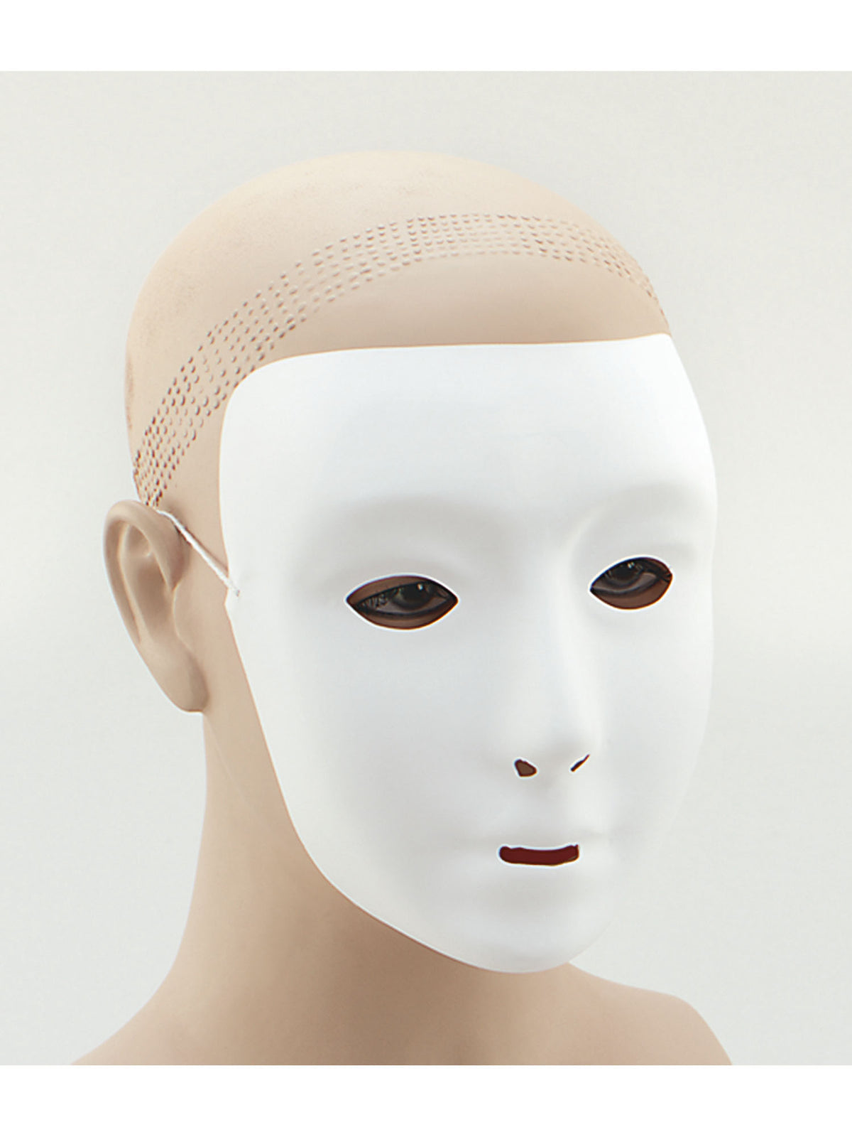 Rubies Plain White Face Mask (Pack of 12) Plastic and Card Masks