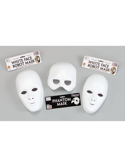 Rubies Deluxe Male Face Maske PM107 weiss – Detailansicht
