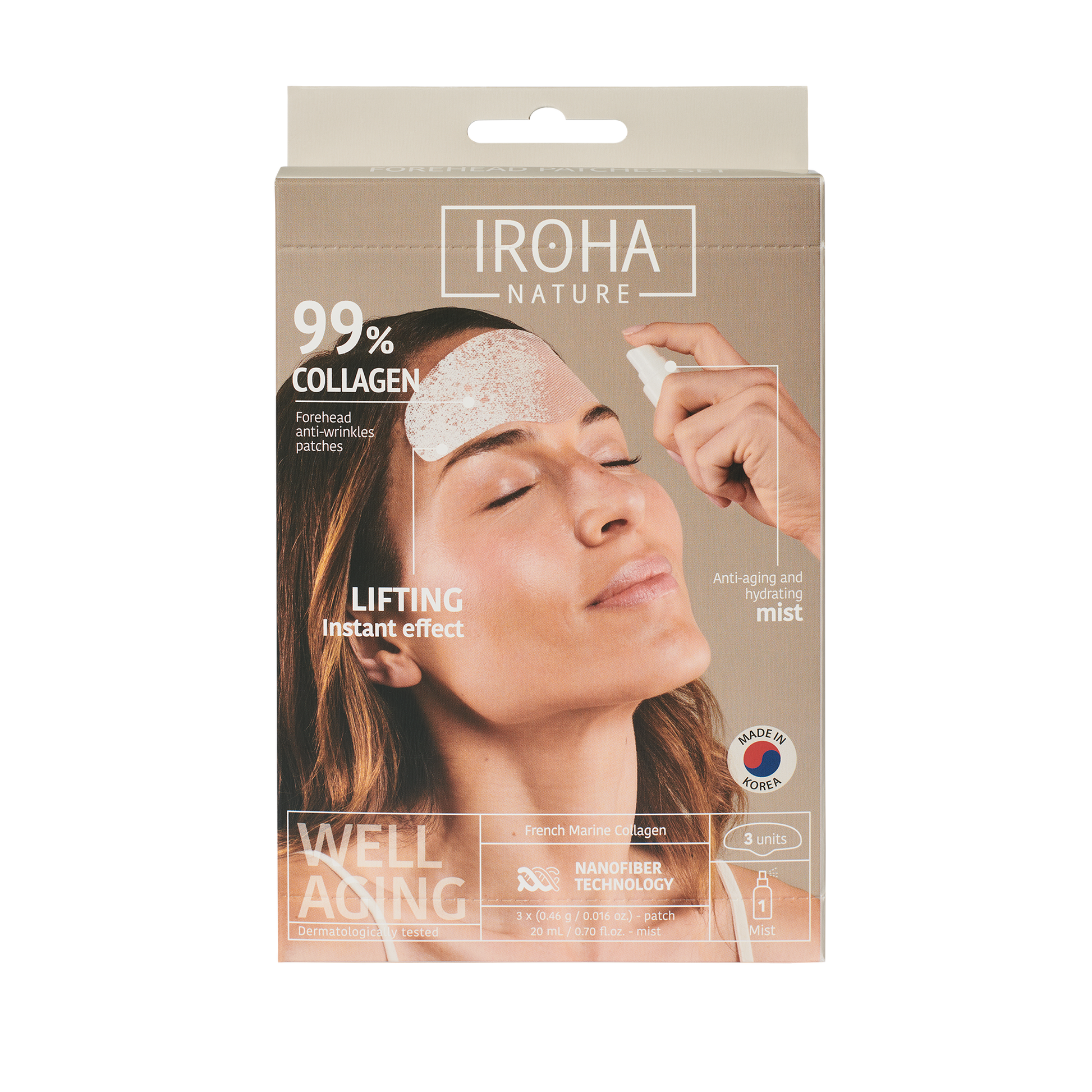 IROHA NATURE Iroha Nature 99 Colágeno Parches Para Frente 3 U Kosmetik