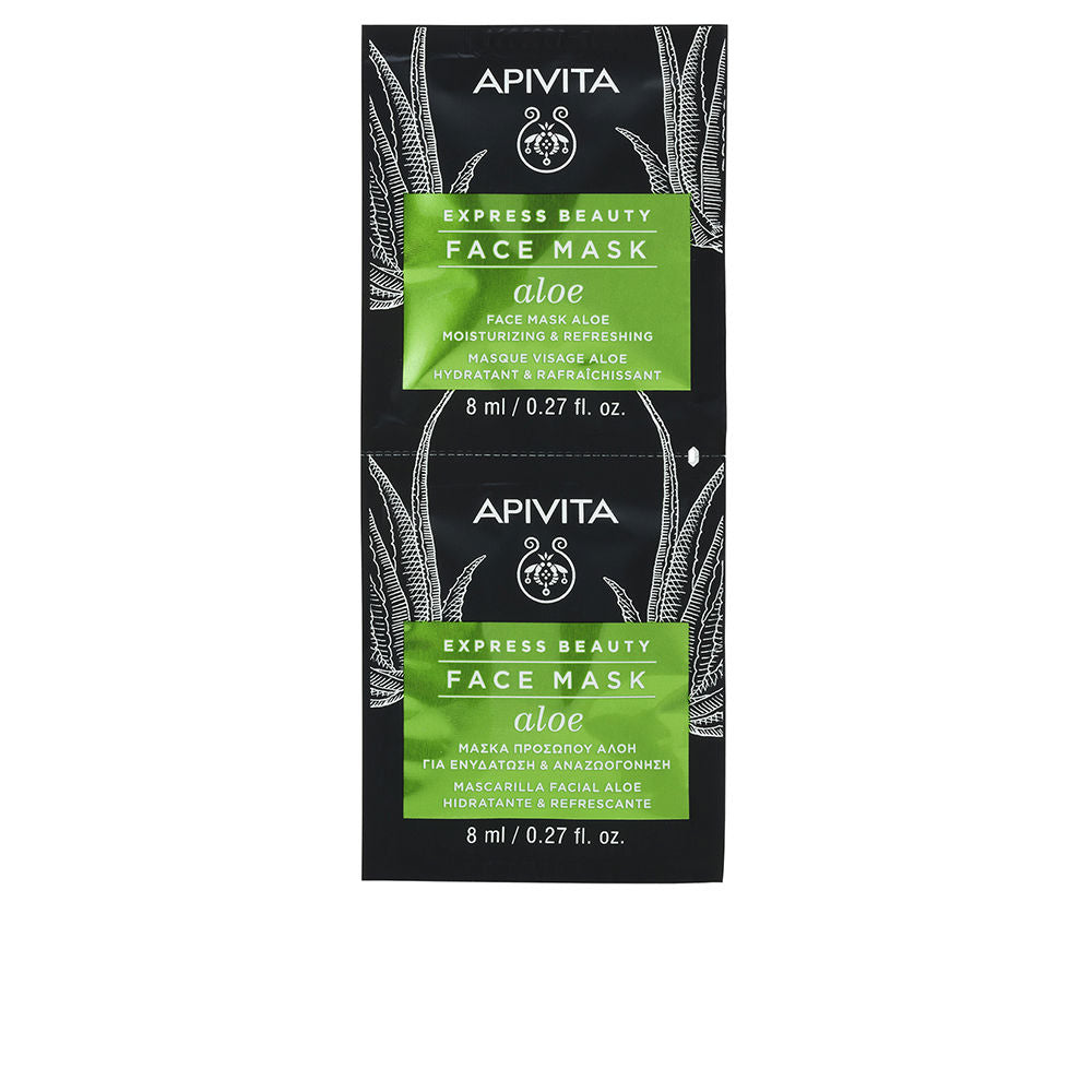 Express Beauty Mascarilla facial hidratante y refrescante con Aloe 2 x 8 ml