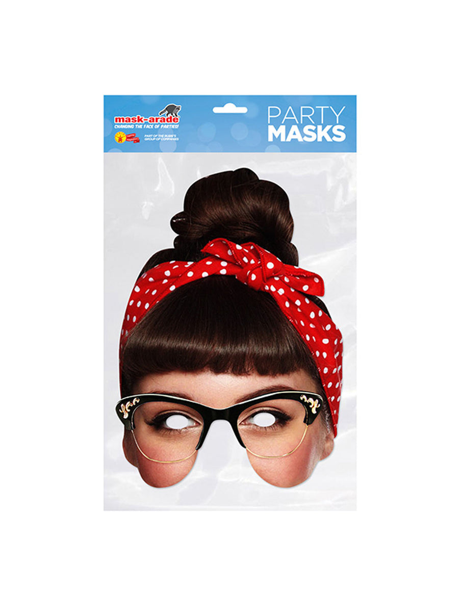 Rubies Rockabilly Card Maske aus Karton