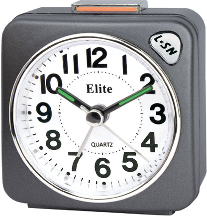 ELITE Sveglia silent con luce e snooze - ANTRACITE - Silent alarm clock with light and snooze - GREY